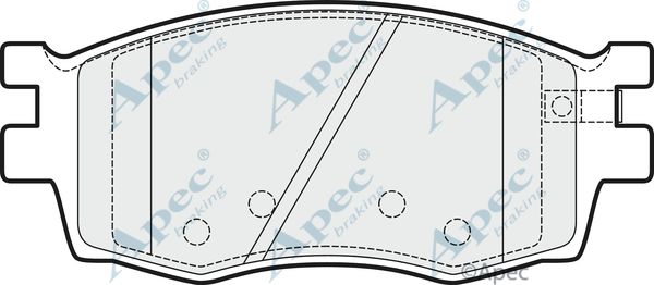 APEC BRAKING stabdžių trinkelių rinkinys, diskinis stabdys PAD1491